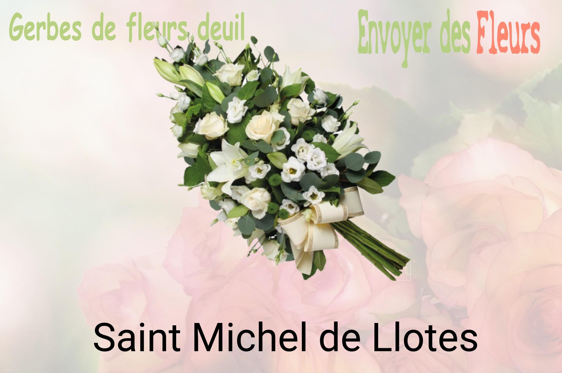 Gerbe de fleurs de deuil livrée à Saint-Michel-de-Llotes